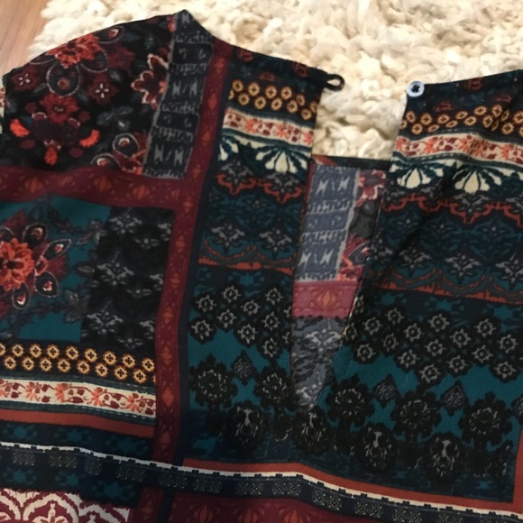 Abercromie & Fitch 3/4 sleeve printed dress size s - Picture 4 of 6